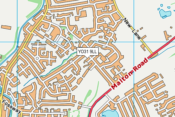 YO31 9LL map - OS VectorMap District (Ordnance Survey)