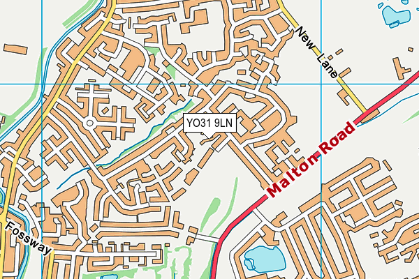 YO31 9LN map - OS VectorMap District (Ordnance Survey)