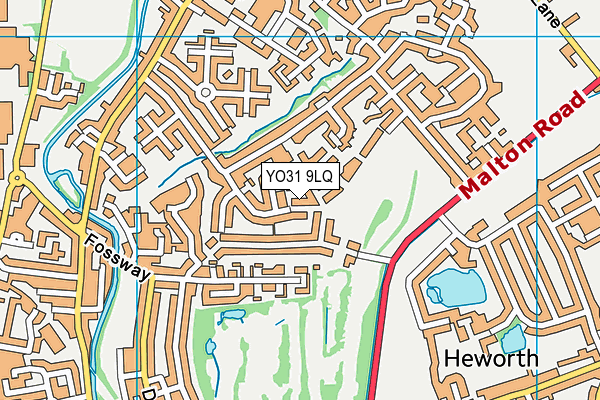 YO31 9LQ map - OS VectorMap District (Ordnance Survey)