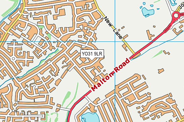 YO31 9LR map - OS VectorMap District (Ordnance Survey)