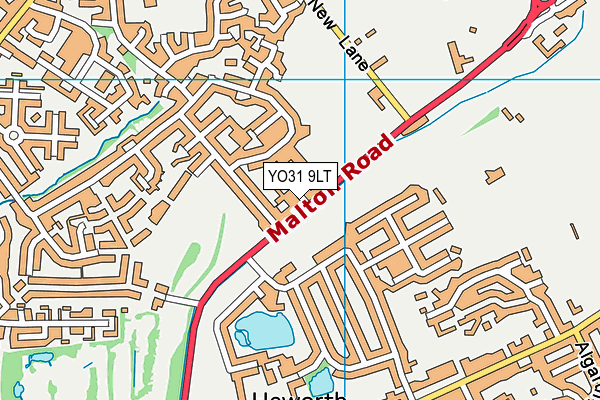 YO31 9LT map - OS VectorMap District (Ordnance Survey)