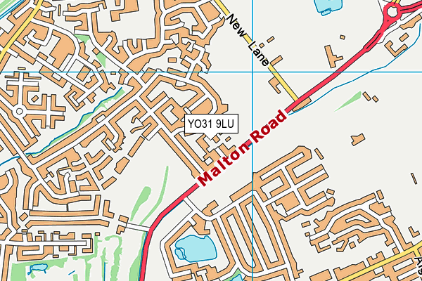 YO31 9LU map - OS VectorMap District (Ordnance Survey)