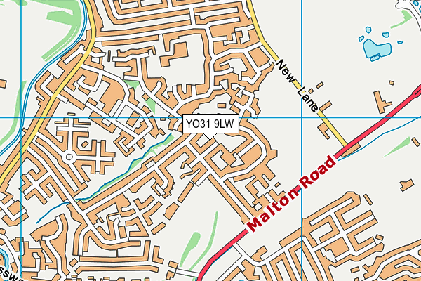 YO31 9LW map - OS VectorMap District (Ordnance Survey)