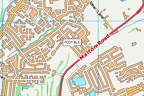 YO31 9LX map - OS VectorMap District (Ordnance Survey)