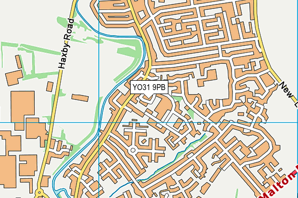 YO31 9PB map - OS VectorMap District (Ordnance Survey)