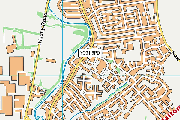 YO31 9PD map - OS VectorMap District (Ordnance Survey)