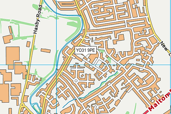 YO31 9PE map - OS VectorMap District (Ordnance Survey)