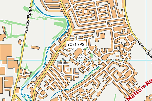 YO31 9PG map - OS VectorMap District (Ordnance Survey)