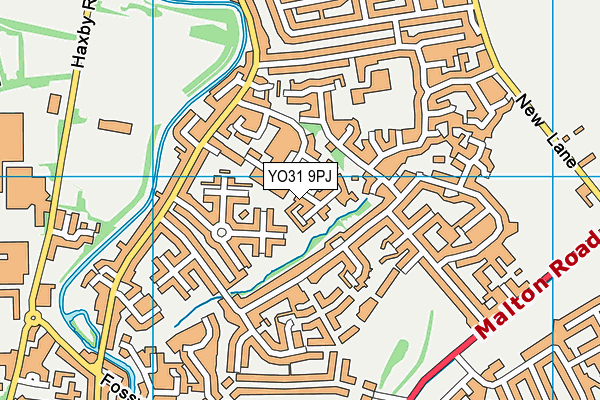YO31 9PJ map - OS VectorMap District (Ordnance Survey)