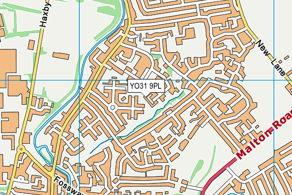 YO31 9PL map - OS VectorMap District (Ordnance Survey)