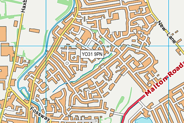 YO31 9PN map - OS VectorMap District (Ordnance Survey)
