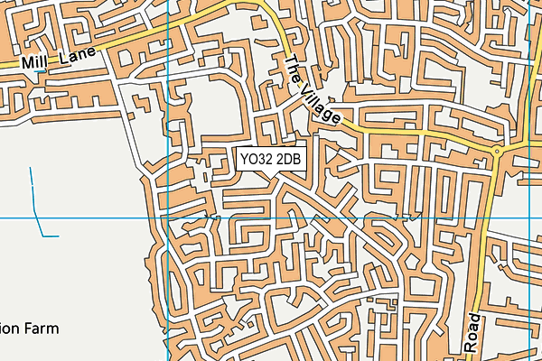 YO32 2DB map - OS VectorMap District (Ordnance Survey)