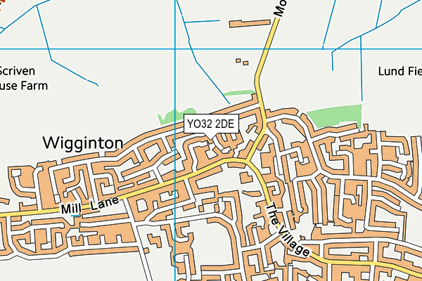 YO32 2DE map - OS VectorMap District (Ordnance Survey)