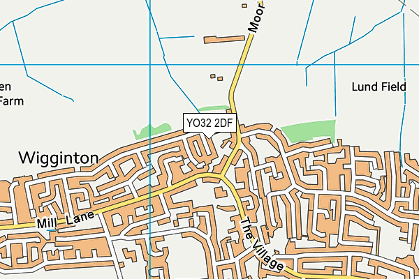 YO32 2DF map - OS VectorMap District (Ordnance Survey)