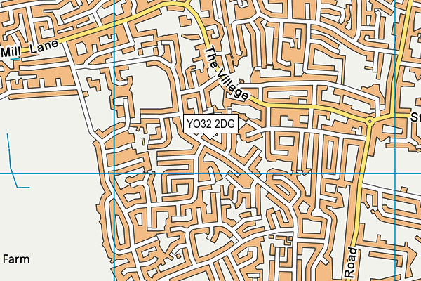 YO32 2DG map - OS VectorMap District (Ordnance Survey)