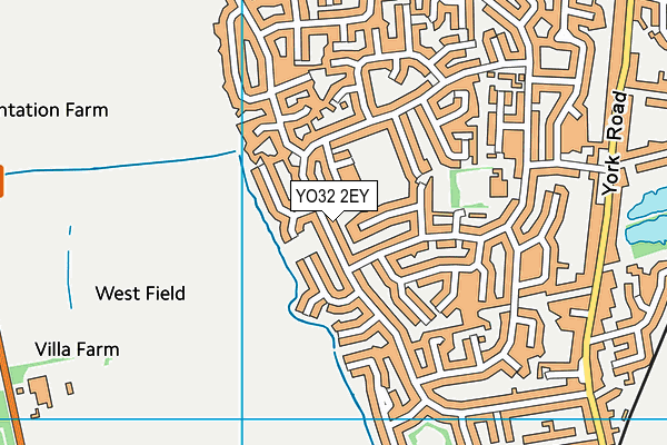 YO32 2EY map - OS VectorMap District (Ordnance Survey)