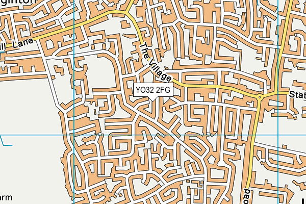 YO32 2FG map - OS VectorMap District (Ordnance Survey)