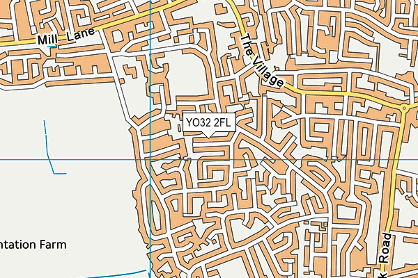 YO32 2FL map - OS VectorMap District (Ordnance Survey)