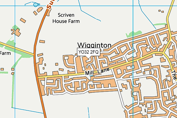 YO32 2FQ map - OS VectorMap District (Ordnance Survey)