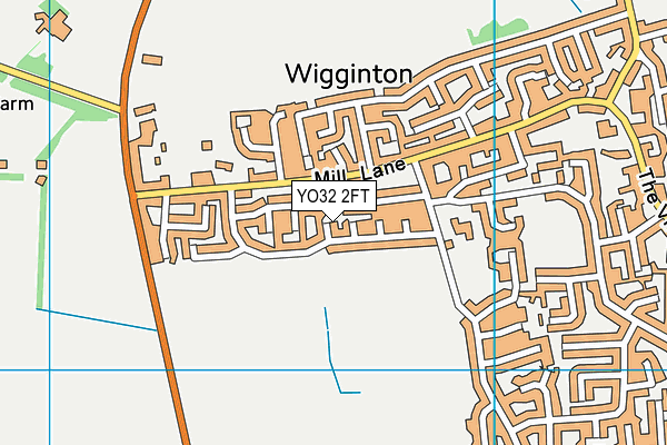 YO32 2FT map - OS VectorMap District (Ordnance Survey)