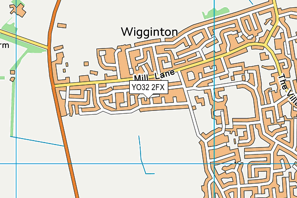 YO32 2FX map - OS VectorMap District (Ordnance Survey)