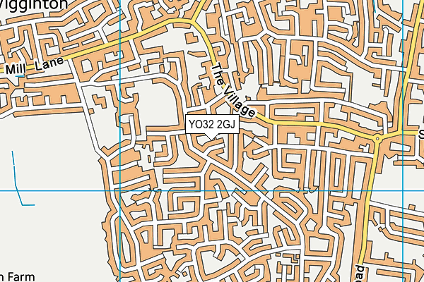 YO32 2GJ map - OS VectorMap District (Ordnance Survey)
