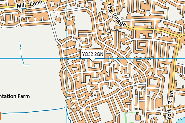 YO32 2GN map - OS VectorMap District (Ordnance Survey)