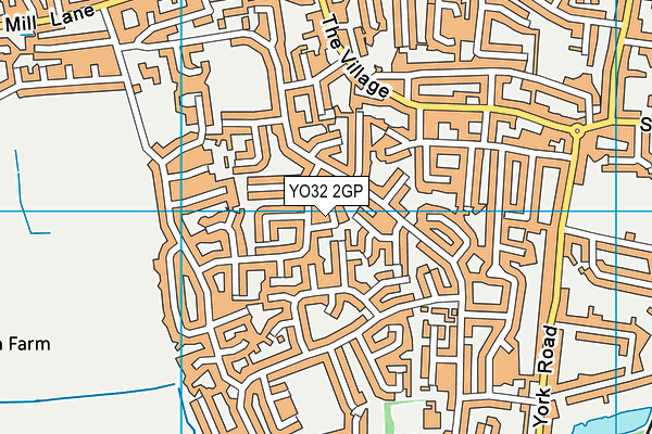 YO32 2GP map - OS VectorMap District (Ordnance Survey)