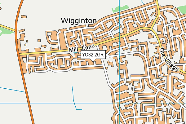 YO32 2GR map - OS VectorMap District (Ordnance Survey)