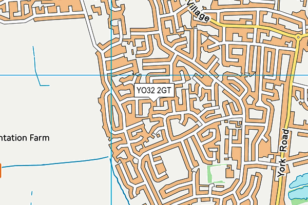 YO32 2GT map - OS VectorMap District (Ordnance Survey)