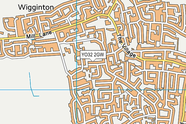YO32 2GW map - OS VectorMap District (Ordnance Survey)