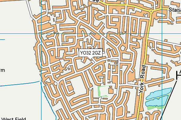 YO32 2GZ map - OS VectorMap District (Ordnance Survey)