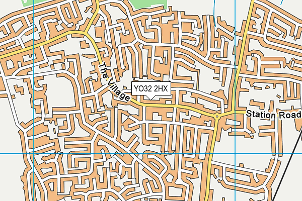 YO32 2HX map - OS VectorMap District (Ordnance Survey)