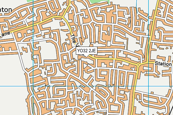 YO32 2JE map - OS VectorMap District (Ordnance Survey)
