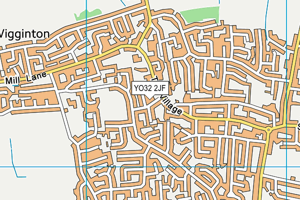 YO32 2JF map - OS VectorMap District (Ordnance Survey)