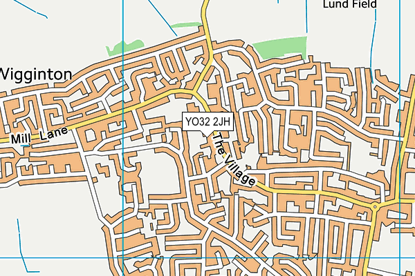 YO32 2JH map - OS VectorMap District (Ordnance Survey)