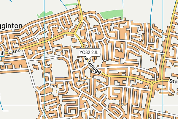 YO32 2JL map - OS VectorMap District (Ordnance Survey)