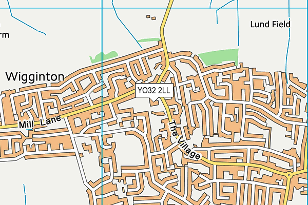 YO32 2LL map - OS VectorMap District (Ordnance Survey)