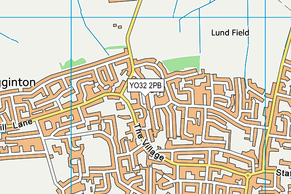 YO32 2PB map - OS VectorMap District (Ordnance Survey)
