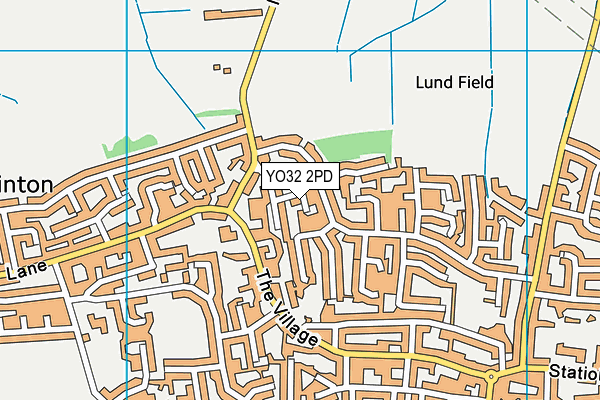 YO32 2PD map - OS VectorMap District (Ordnance Survey)