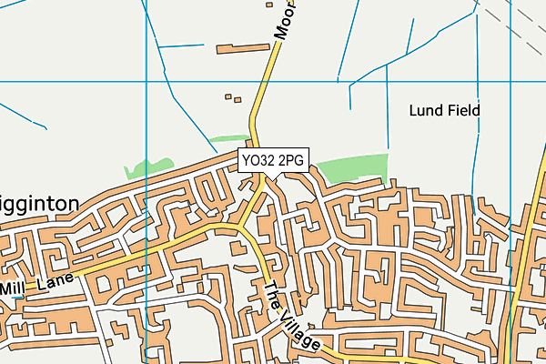YO32 2PG map - OS VectorMap District (Ordnance Survey)