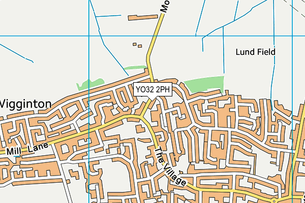 YO32 2PH map - OS VectorMap District (Ordnance Survey)