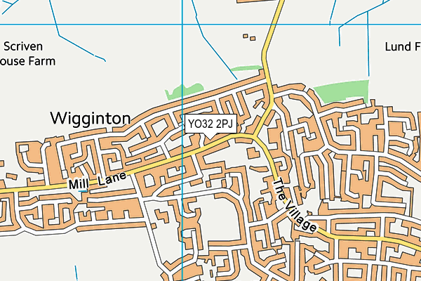 YO32 2PJ map - OS VectorMap District (Ordnance Survey)