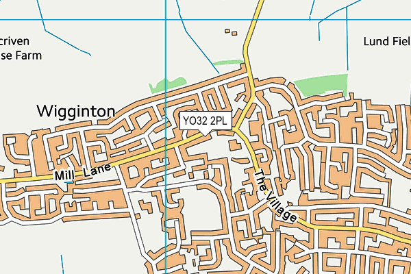 YO32 2PL map - OS VectorMap District (Ordnance Survey)