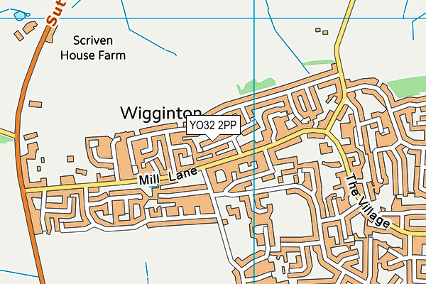 YO32 2PP map - OS VectorMap District (Ordnance Survey)