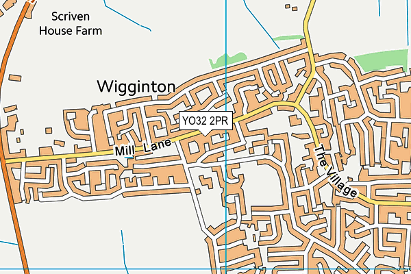 YO32 2PR map - OS VectorMap District (Ordnance Survey)