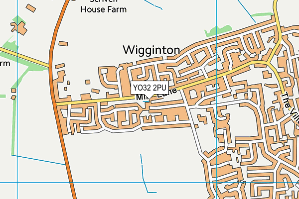 YO32 2PU map - OS VectorMap District (Ordnance Survey)