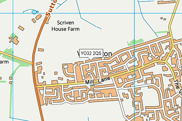 YO32 2QS map - OS VectorMap District (Ordnance Survey)
