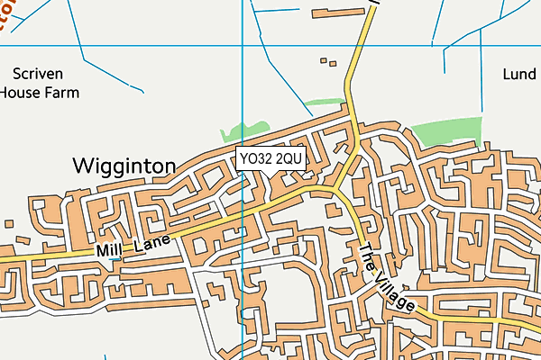 YO32 2QU map - OS VectorMap District (Ordnance Survey)