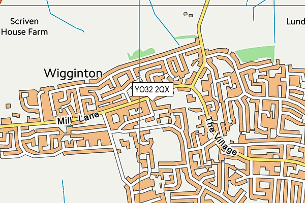 YO32 2QX map - OS VectorMap District (Ordnance Survey)